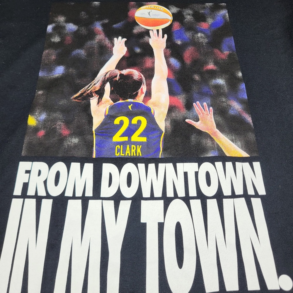 Nike Caitlin Clark Indiana Fever WNBA T-Shirt Black IU7356-010 Womens XS New